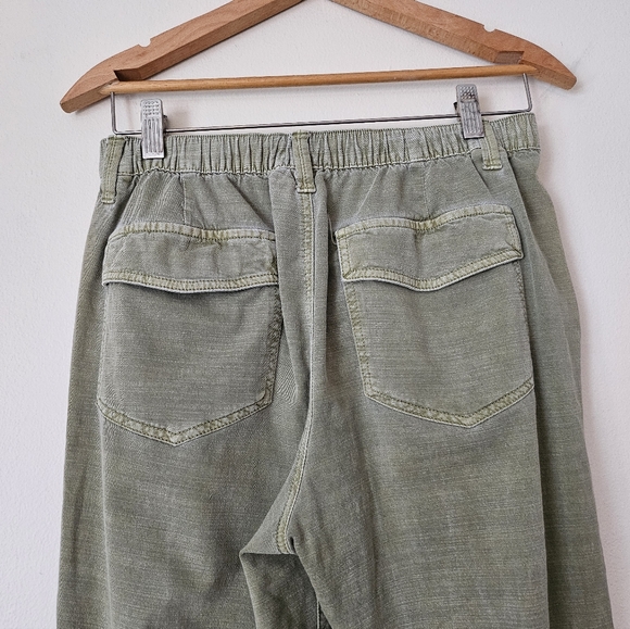Gap Army Green Relaxed Fit Utility Jogger Pants, Cotton Tencel Size 4 - Picture 7 of 8